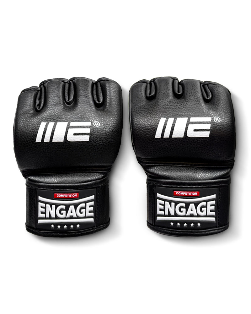 mma handschuhe 4 oz Essential 4oz MMA Gloves (Black), M