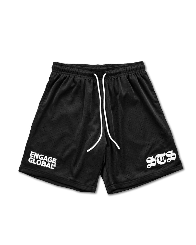Shorts de malha padrão (preto)
