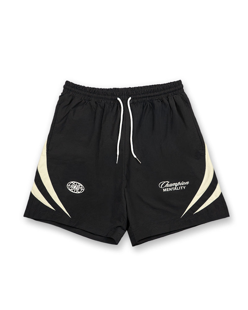 Champion Mentality Track Shorts (Black / White)