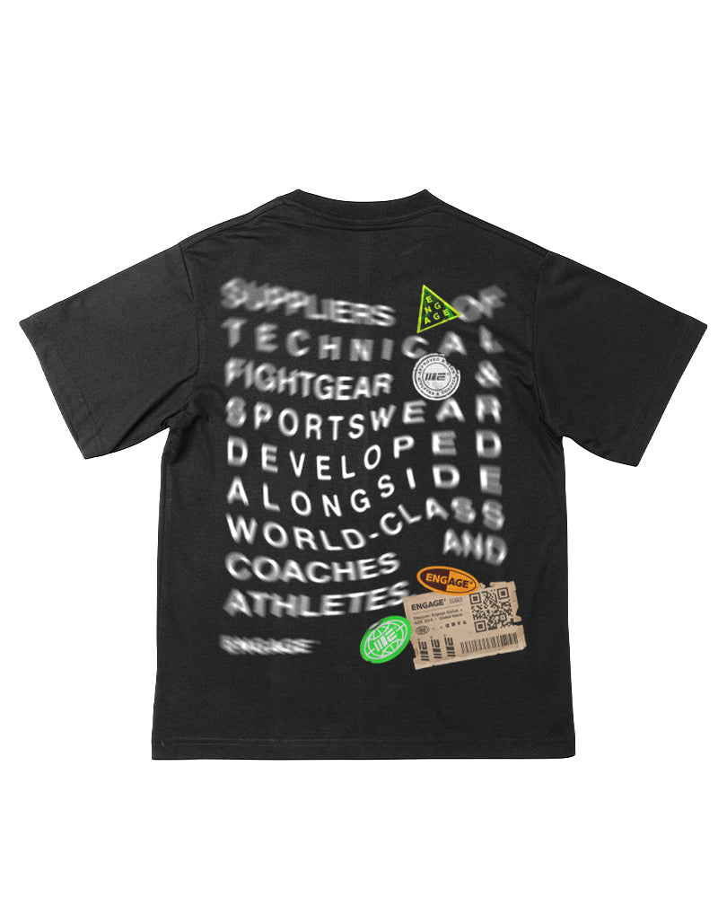 Engage Blur Oversized T-Shirt (Vintage Black)