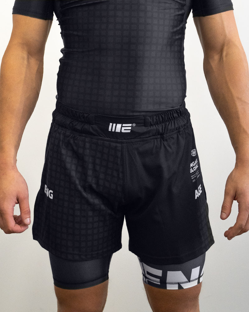 Grid Tech (Black) 2-in-1 Hybrid Shorts