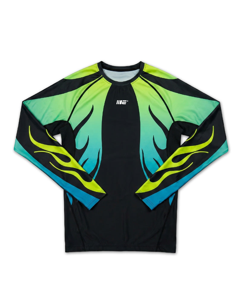UN3D ＲＡＳＨ　ＧＵＡＲＤ Nebula (Blue) Long Sleeve Rash Guard