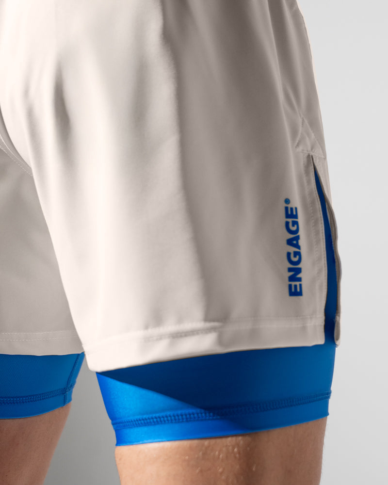 Invictus (Royal Ivory) 2-in-1 Hybrid Shorts