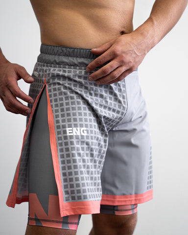 Grid Tech (Grey) 2-in-1 Gladiator Shorts