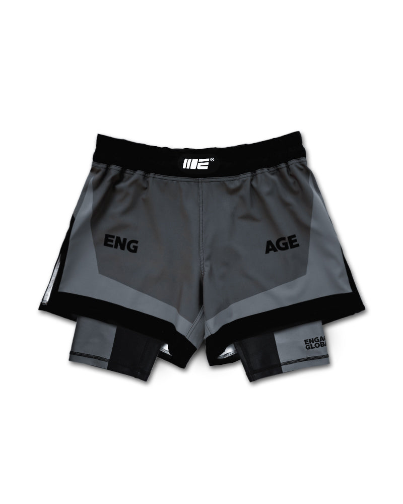 Engage Iron Grey 2-in-1 Hybrid Shorts
