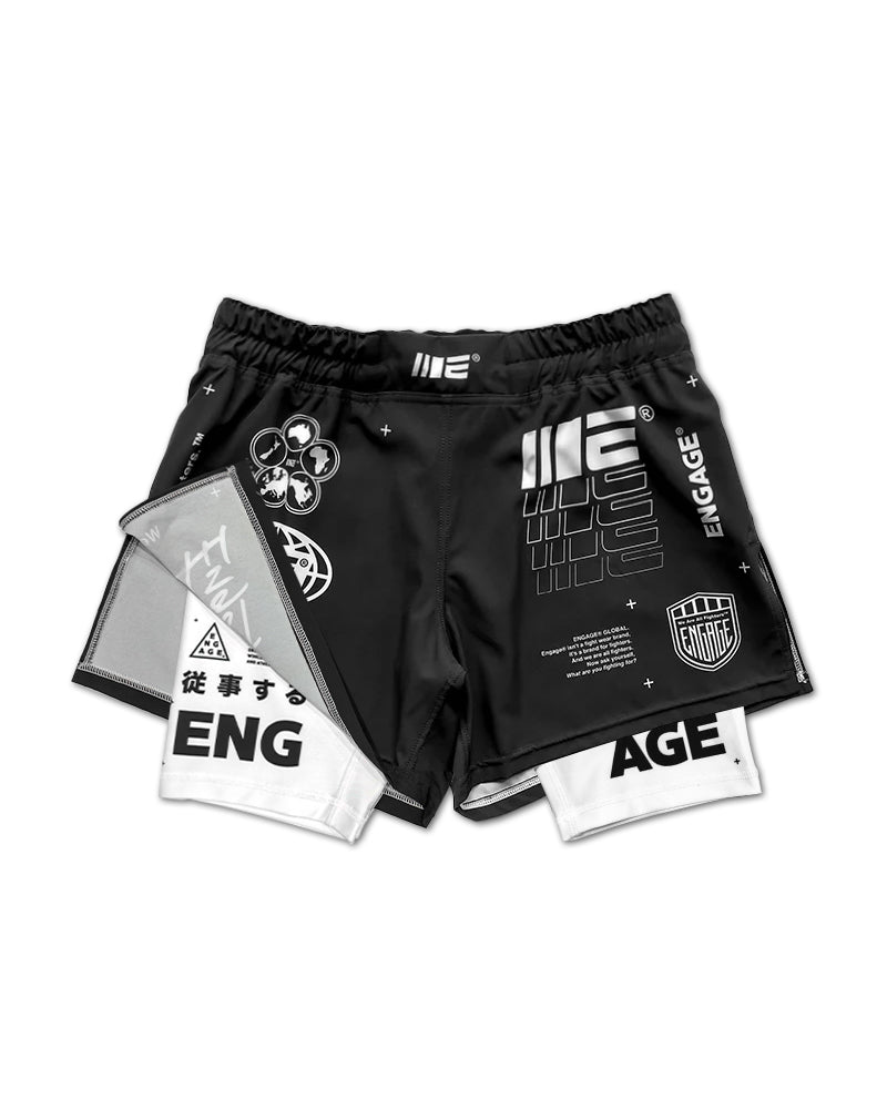 Engage Billboard 2-in-1 Hybrid Shorts - Black