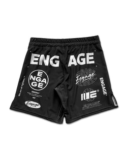 Shorts de Grappling MMA Engage Billboard - Preto