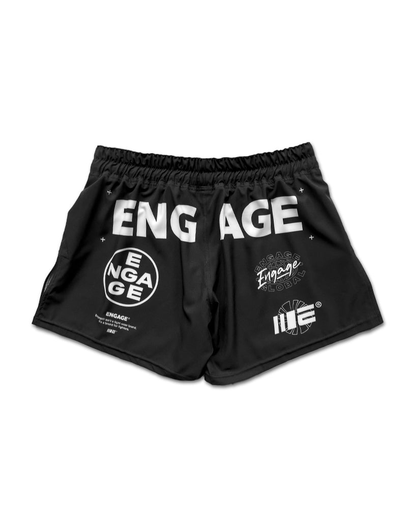 Shorts Híbridos Engage Billboard MMA - Preto