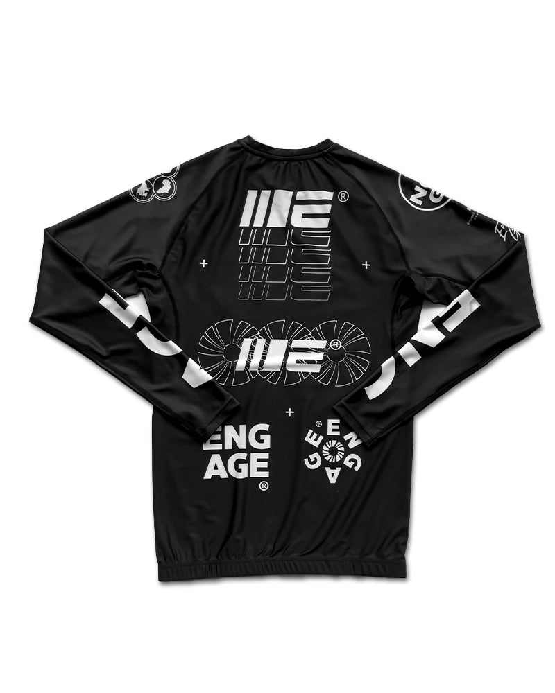 Rash Guard de manga comprida Engage Billboard - Preto