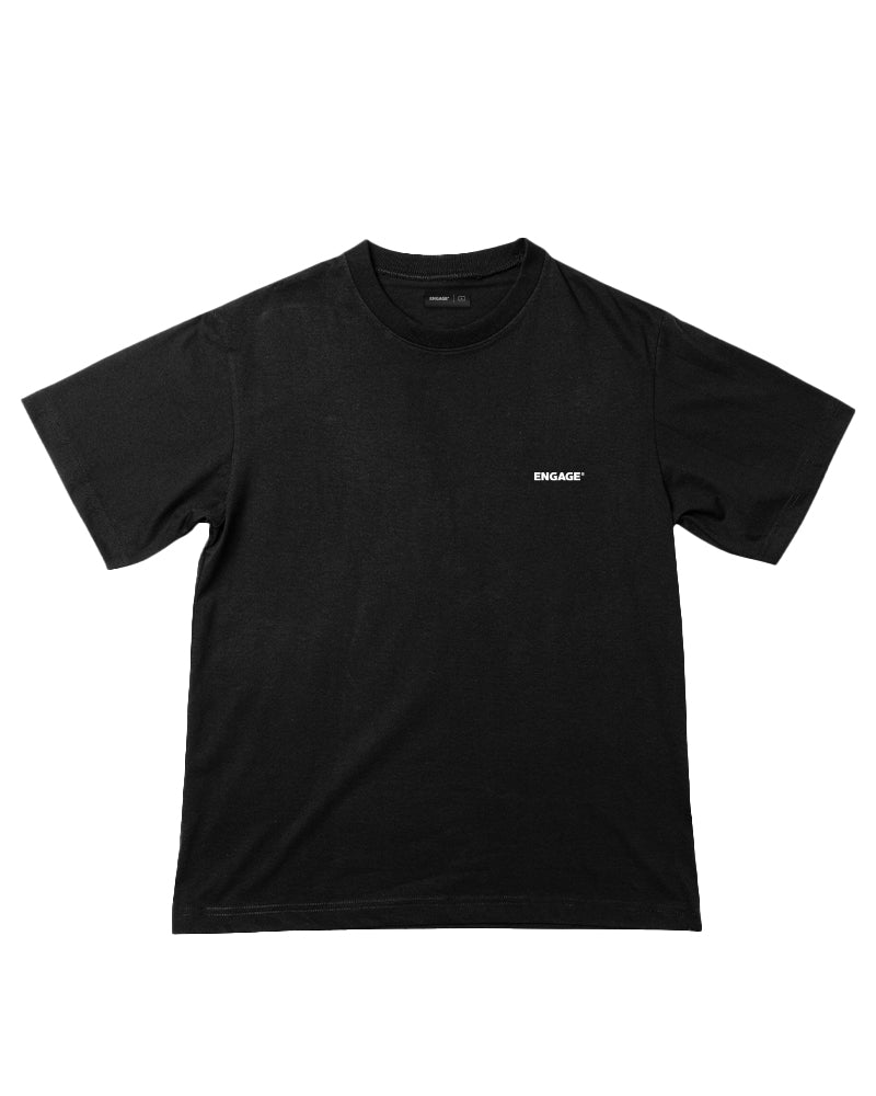 Engage Global Script Oversized Tee Black
