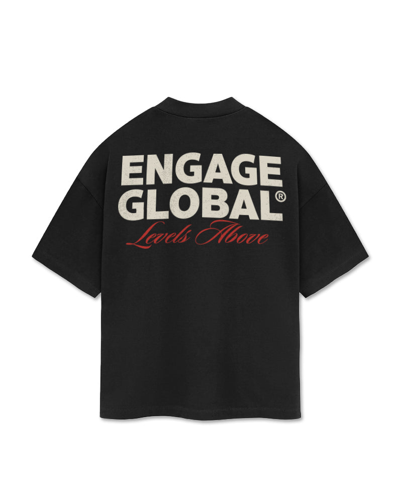 Engage 'Levels Above' Oversized T-Shirt (Black)