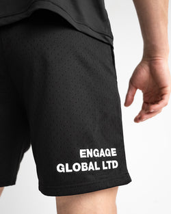 Shorts de malha padrão (preto)