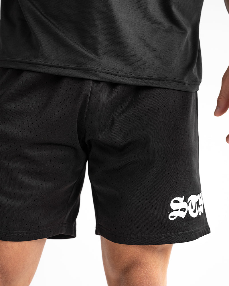 Shorts de malha padrão (preto)