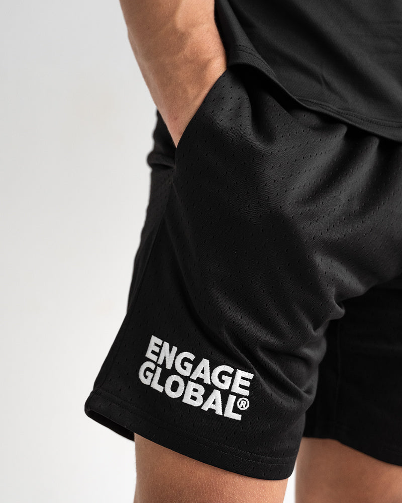 Shorts de malha padrão (preto)