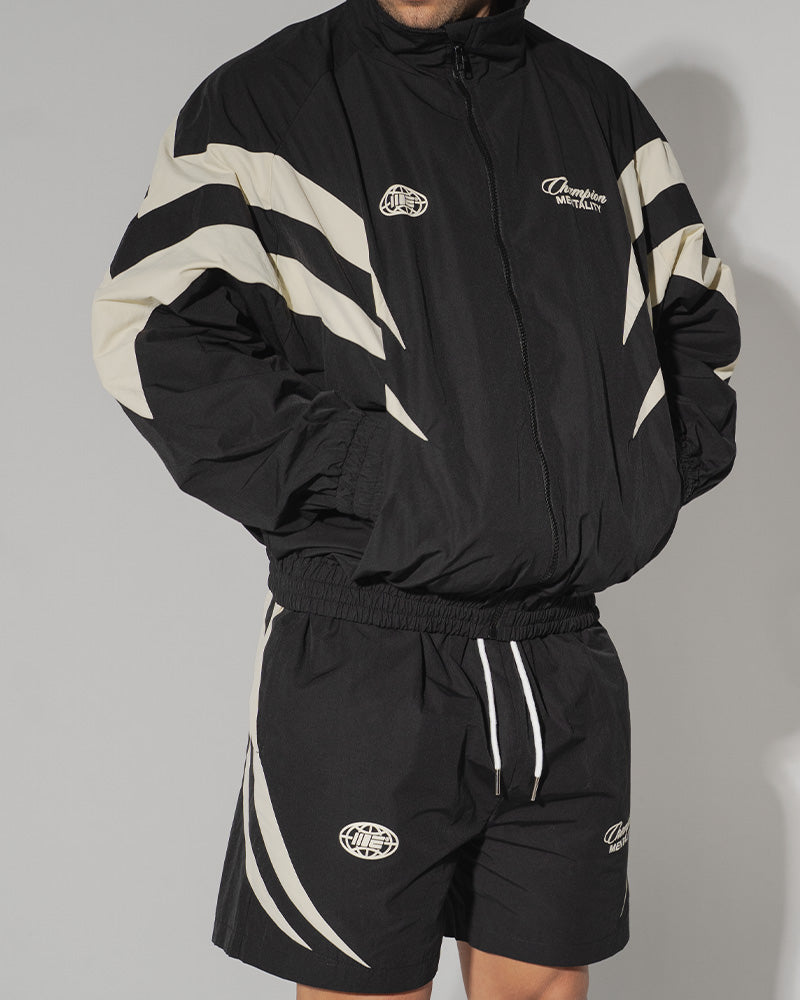 Jaqueta Champion Mentality Track (Preta / Branca) 