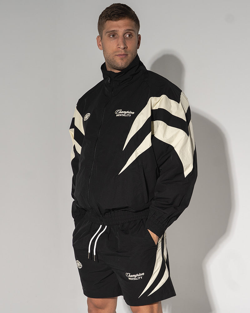 Jaqueta Champion Mentality Track (Preta / Branca) 