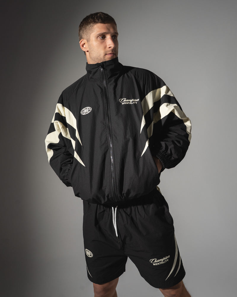 Jaqueta Champion Mentality Track (Preta / Branca) 