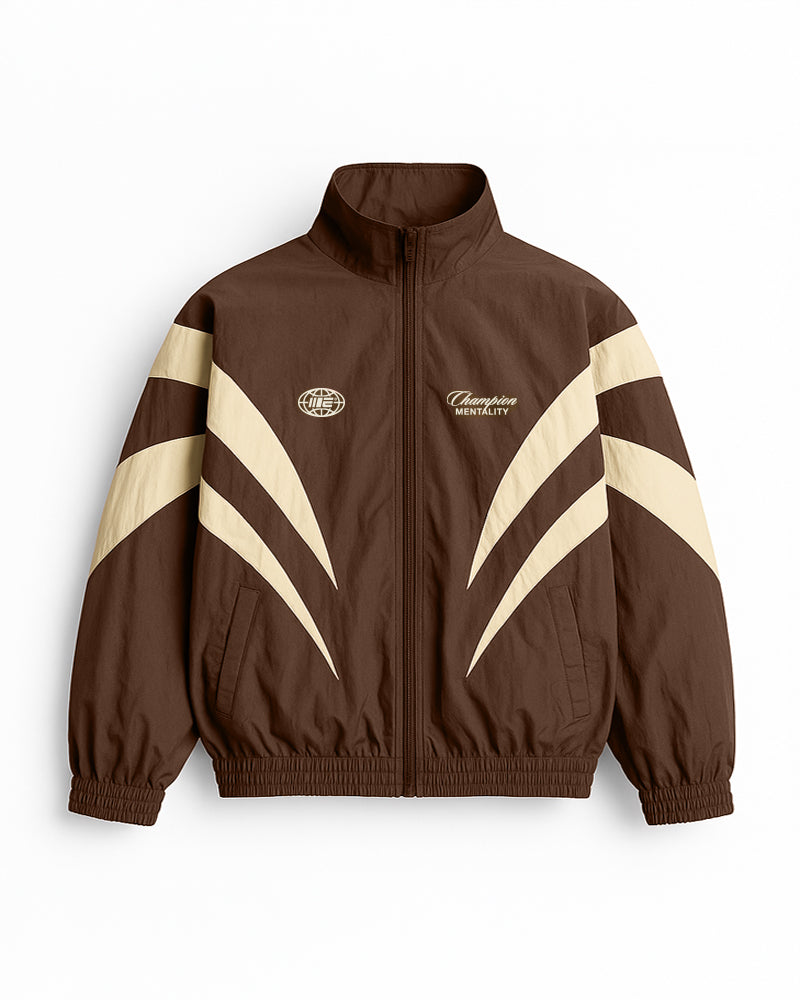 Champion Mentality Track Jacket (Brown / White)