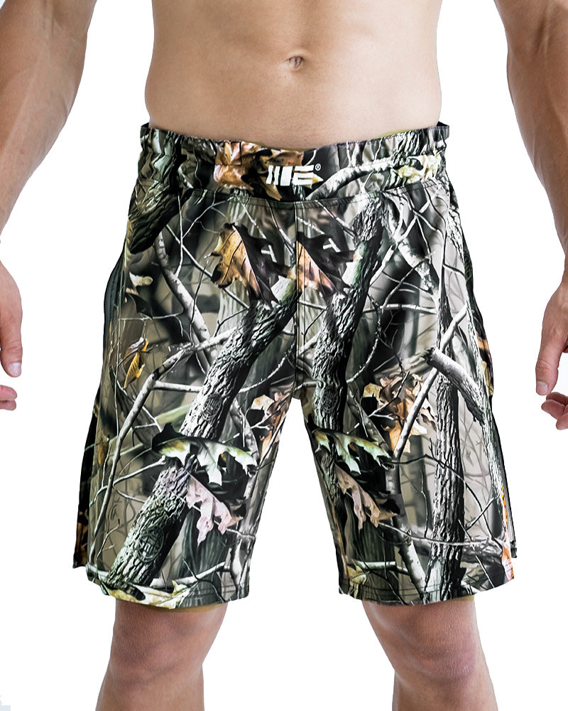 Shorts Gladiador 2 em 1 com Camuflagem Real
