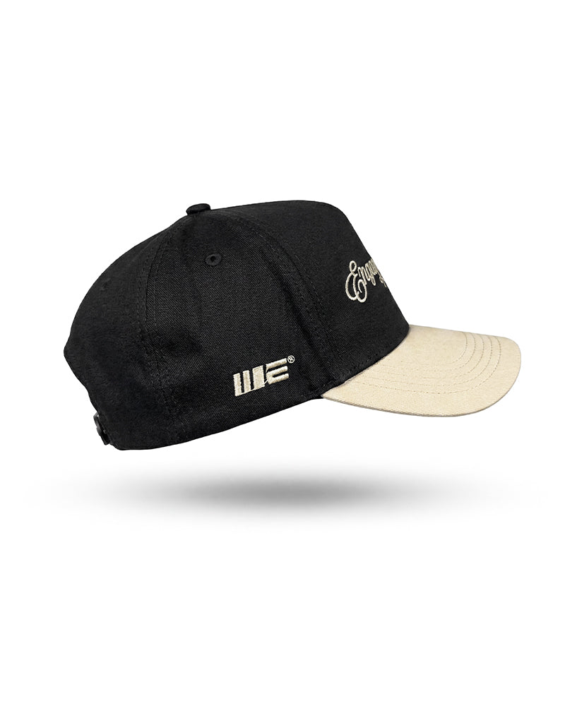 Engage Global 'Cursive' Snapback (Black/Cream)