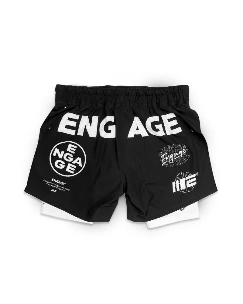 Engage Billboard 2 in 1 Fight Shorts Black Engage engage-billboard-2-in-1-fight-shorts-black-engage
