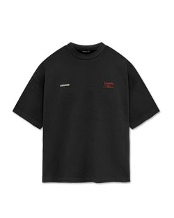 Camiseta grande Engage 'Levels Above' (preta)