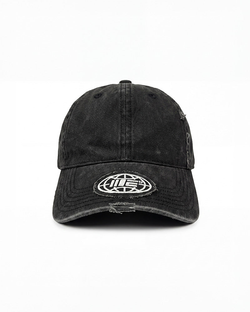 Distressed/ Faded Dad Cap (Black)