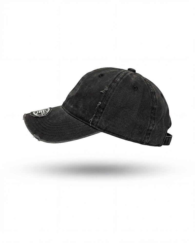 Distressed/ Faded Dad Cap (Black)