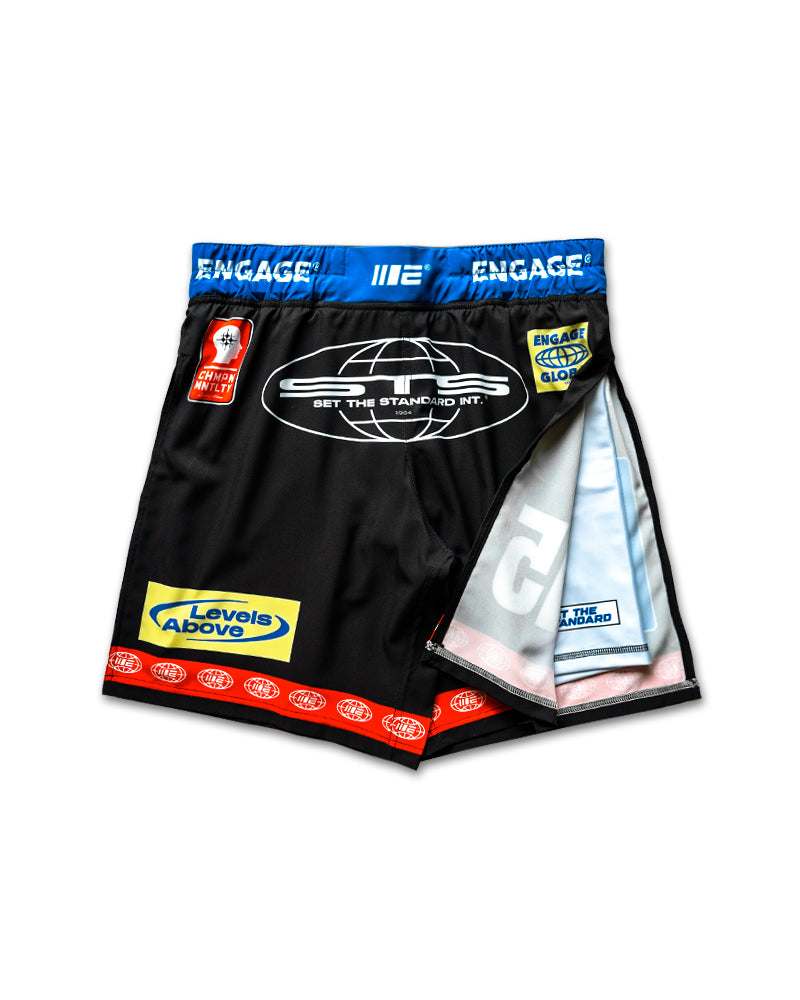 Racer (Black) 2-in-1 Gladiator Shorts