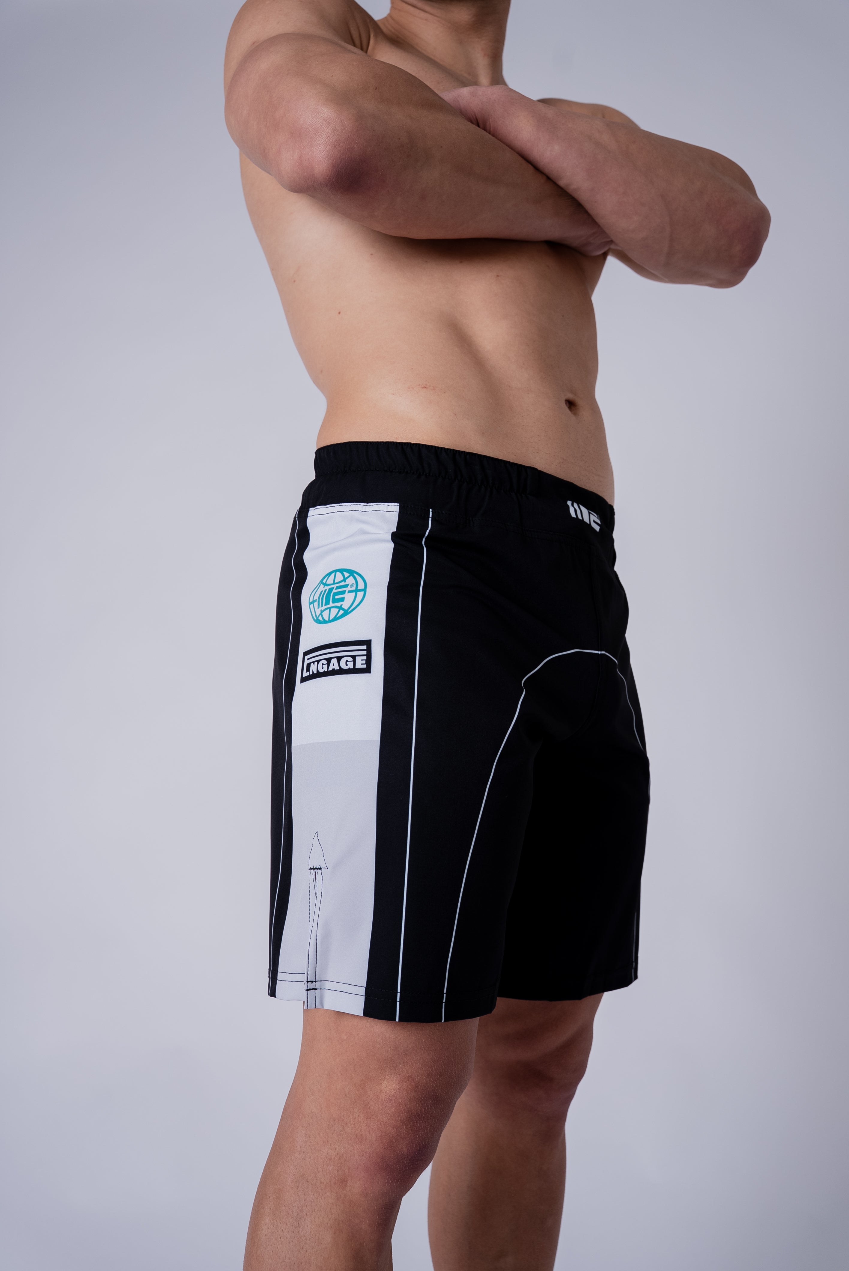 Shorts de luta livre Racer (preto) MMA