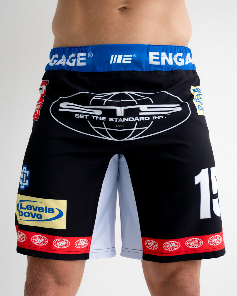 Racer (Black) MMA Grappling Shorts