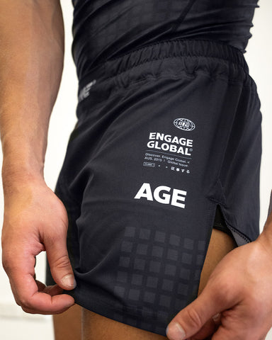 Grid Tech (Black) MMA Hybrid Shorts