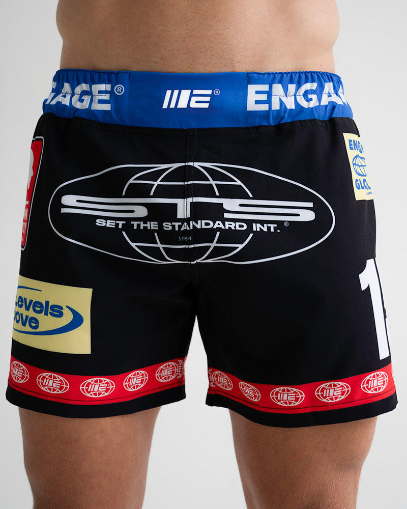 Racer (Black) MMA Hybrid Shorts