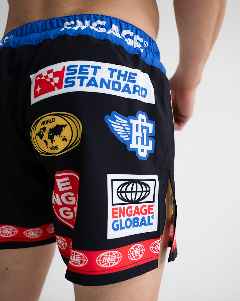 Shorts híbridos MMA Racer (preto)