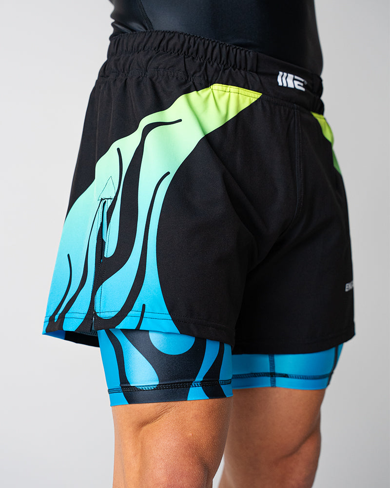 Nebula (Blue) 2-in-1 Hybrid Shorts