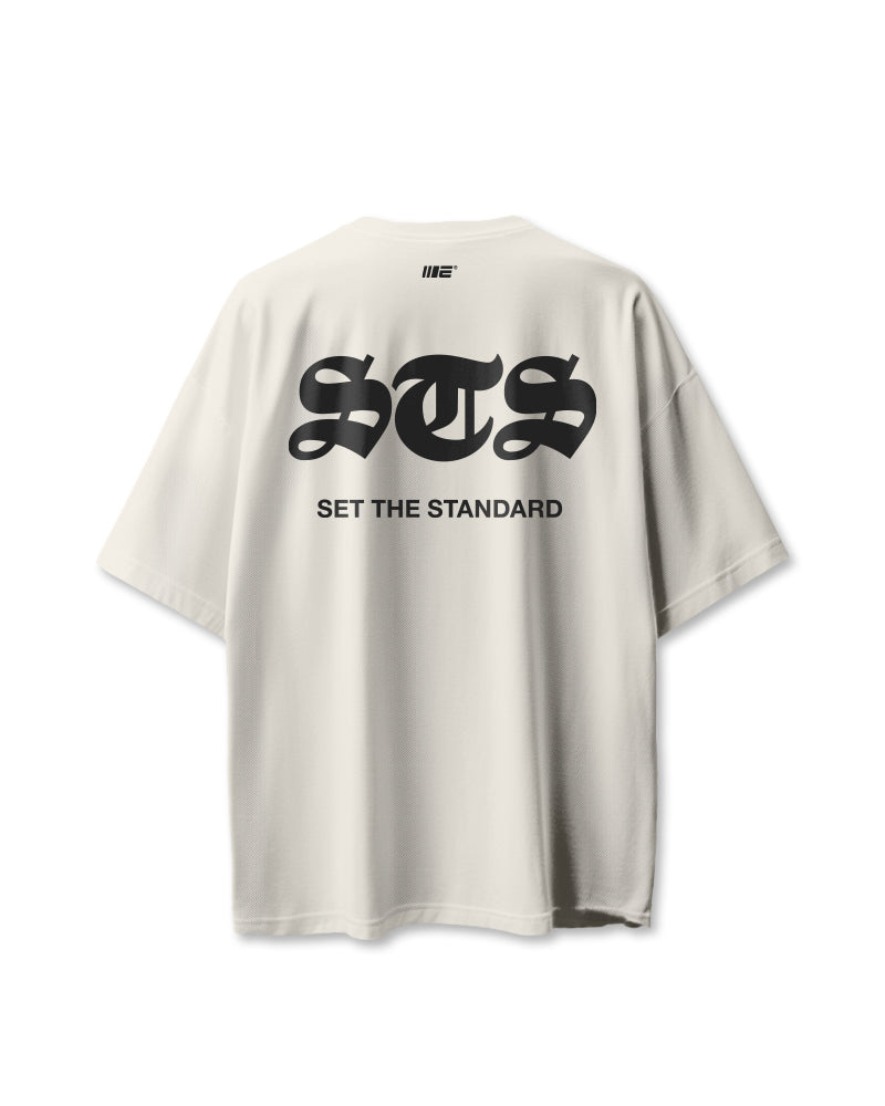 Set The Standard 'STS' Oversized Training Tee (Off-White)