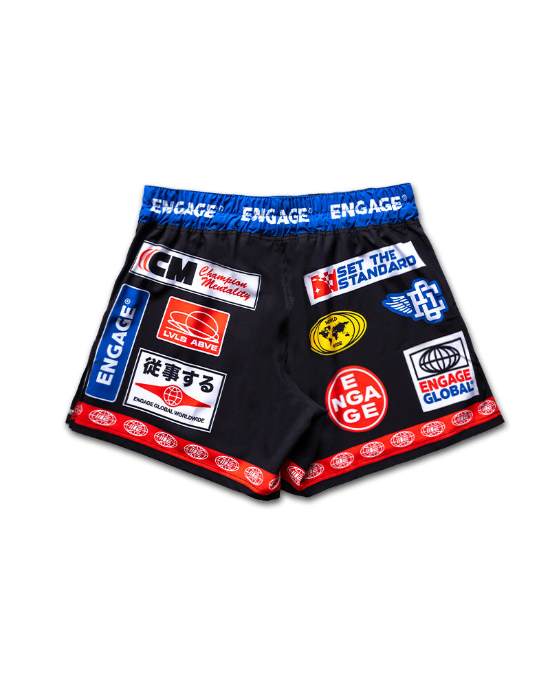Shorts híbridos MMA Racer (preto)