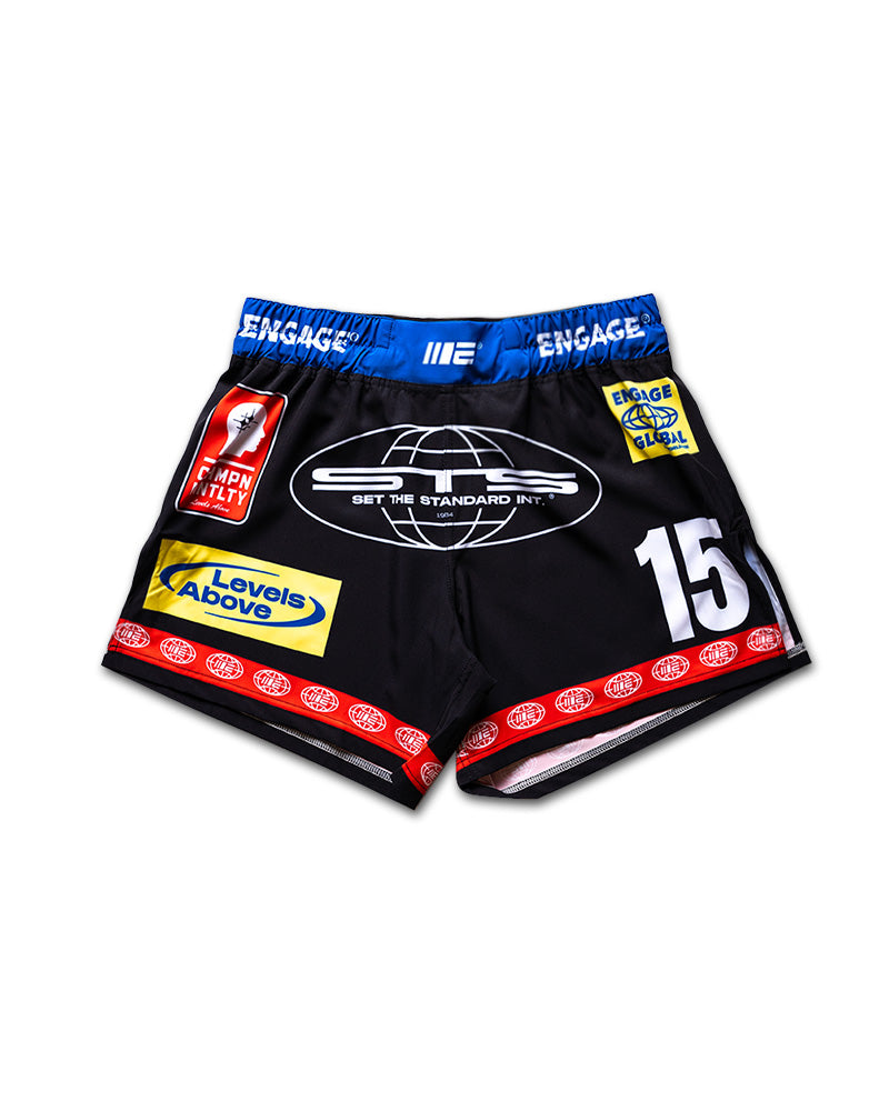 Racer (Black) MMA Hybrid Shorts