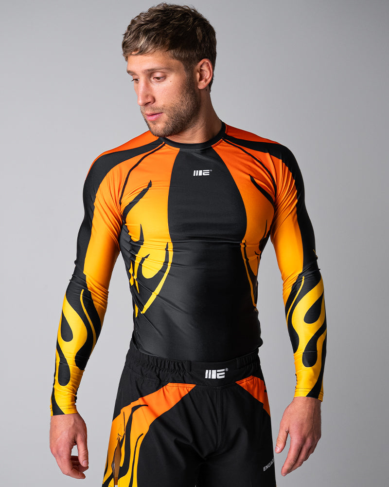 Nebula (Orange) Long Sleeve Rash Guard