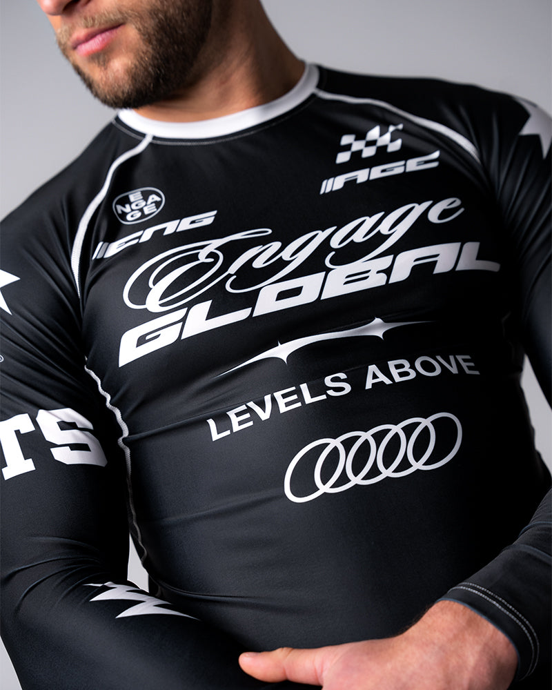 Rash Guard de manga comprida Racer (preto)