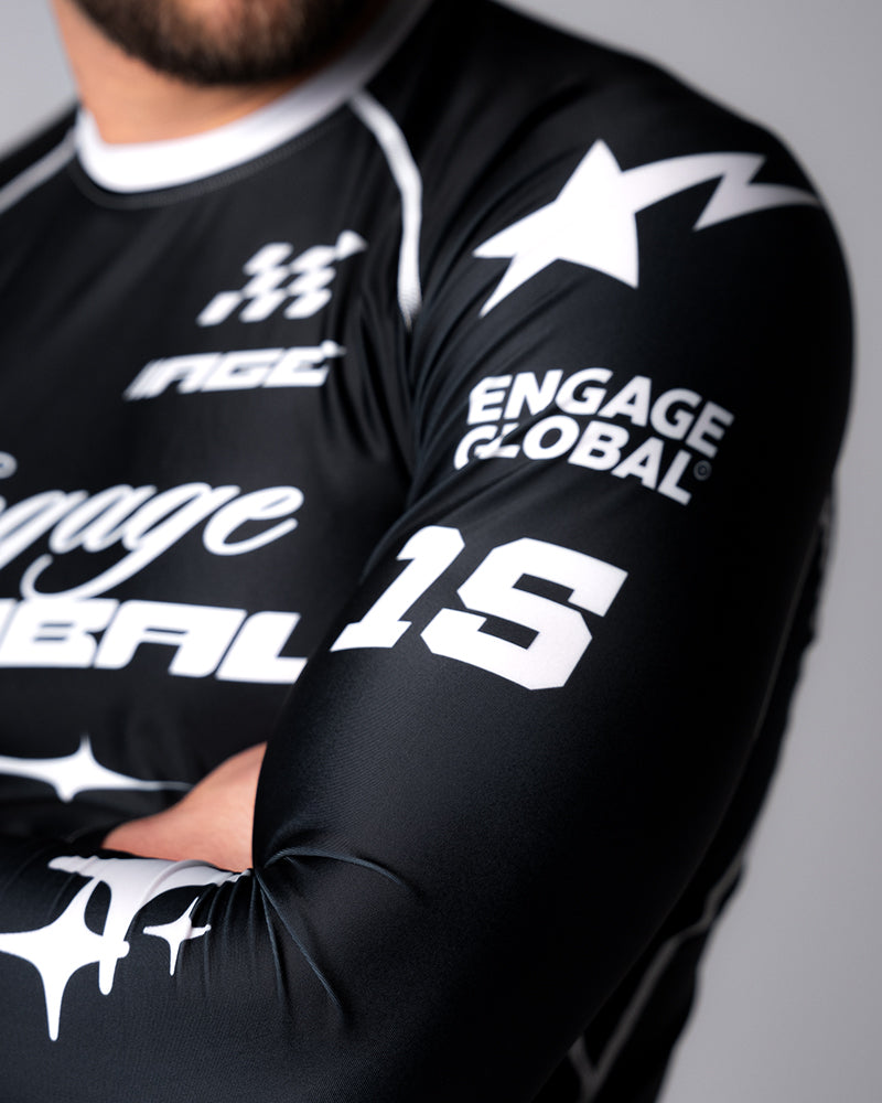 Rash Guard de manga comprida Racer (preto)