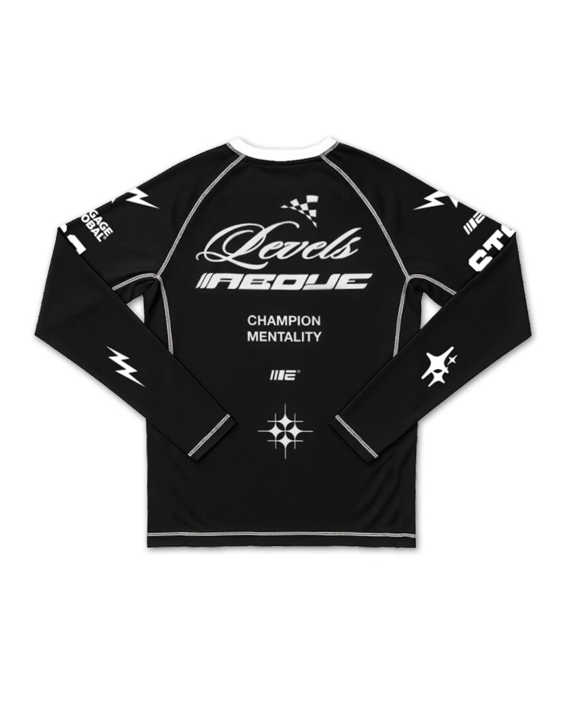 Rash Guard de manga comprida Racer (preto)