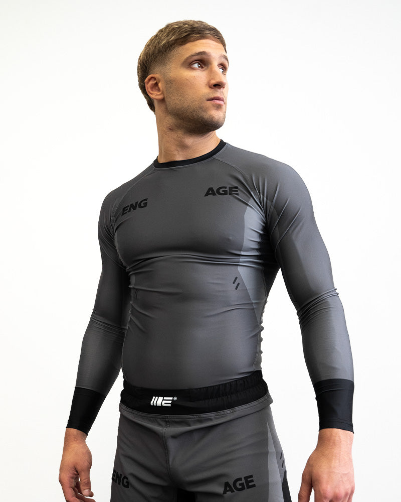 Rash Guard de manga comprida cinza ferro Engage