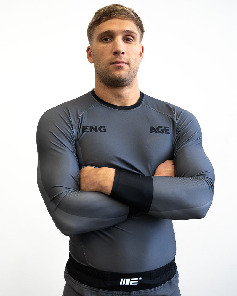Rash Guard de manga comprida cinza ferro Engage