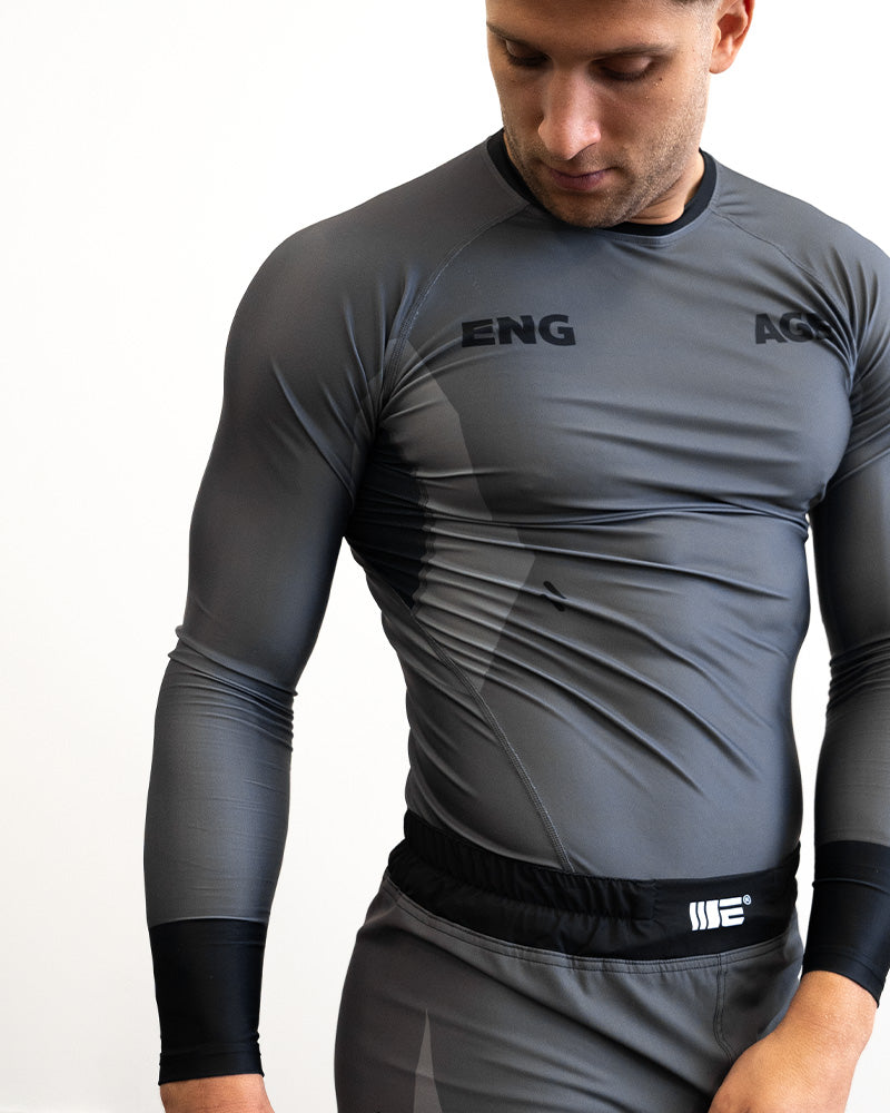 Rash Guard de manga comprida cinza ferro Engage