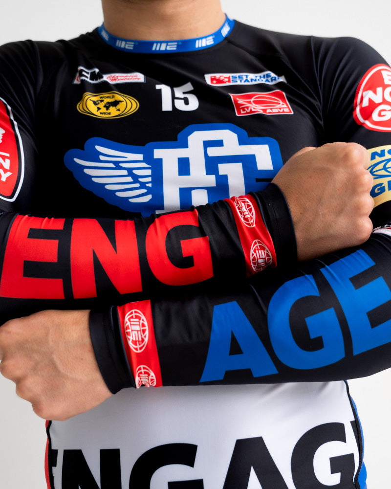 Rash Guard de manga comprida Racer (preto)