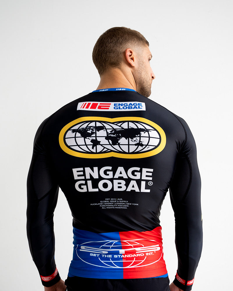 Rash Guard de manga comprida Racer (preto)