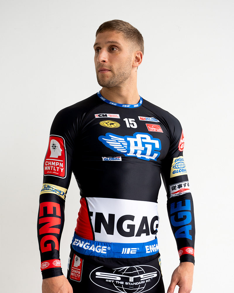 Racer (Black) Long Sleeve Rash Guard