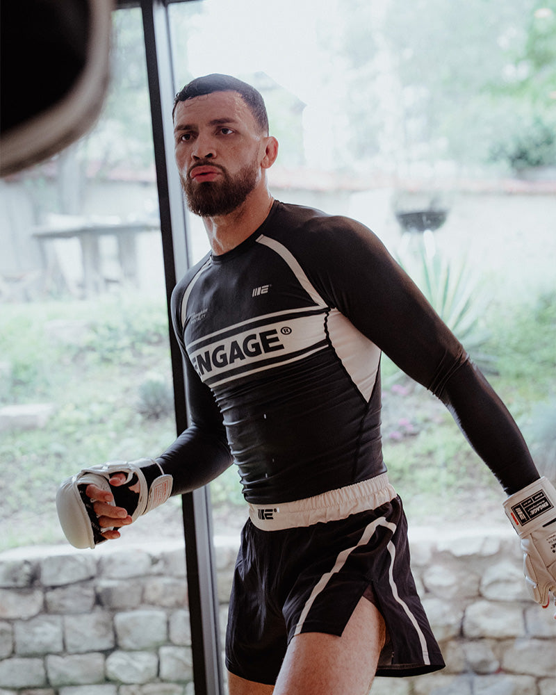 Invictus (Preto) Rash Guard de manga comprida