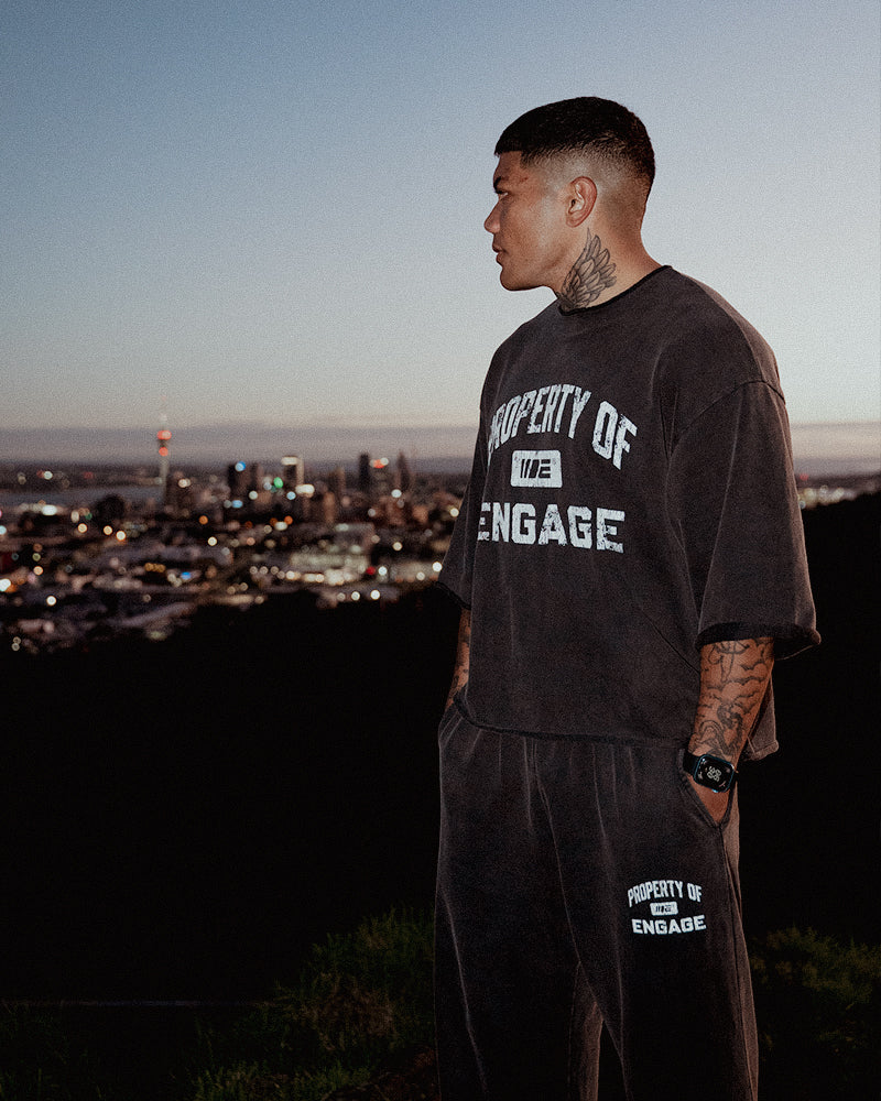 Property Of 3/4 Crewneck (Black)